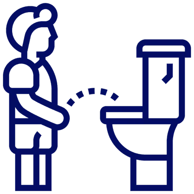 Auxilia no conforto urinário